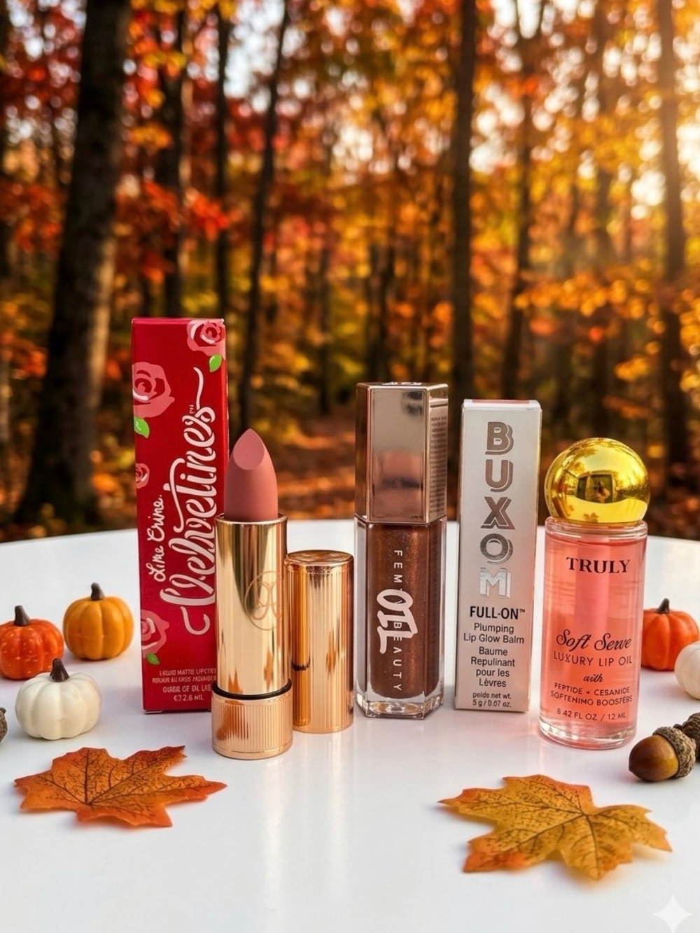 5pc Luxury Lip Bundle: Fenty Gloss Bomb, Lime Crime, Anastasia, Buxom & Truly